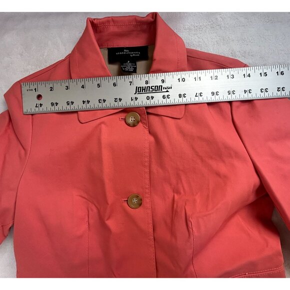 Statements by Danielle Women’s Coral Trench Coat P Button Front Lightweight New - Picture 5 of 8